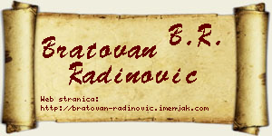 Bratovan Radinović vizit kartica